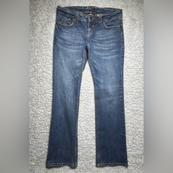 Harley Davidson Jeans Womens 10 Long Boot Cut Stretch Classic Motorcycle Riding - Picture 1 of 5